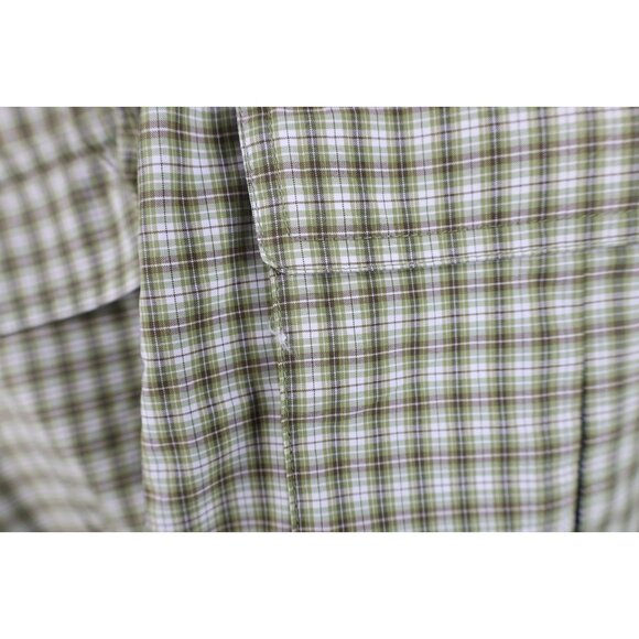 ExOfficio Mens Large Vented Double Pocket Hiking Trekking Button Shirt Plaid - Picture 6 of 16